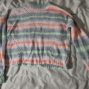 Hooked Up by IOT Pastel Striped Sweater
